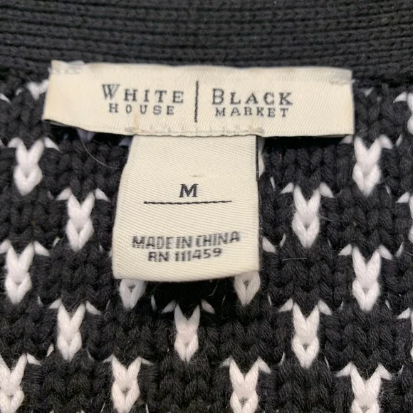 WHBM Crochet Chunky Knit Button Pocket Cardigain - Picture 8 of 9